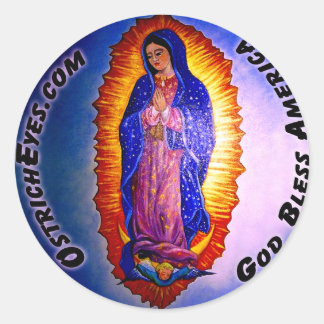 Sticker Rond Bénédiction de Lady Guadalupe