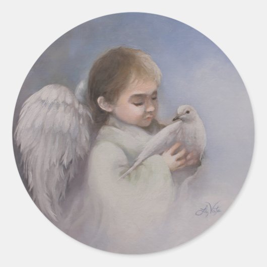 Sticker Rond Bénédictions angéliques (Devant)