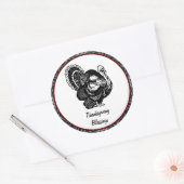 Sticker Rond Bénédictions de Thanksgiving (Enveloppe)