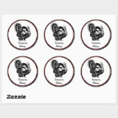 Sticker Rond Bénédictions de Thanksgiving (Feuille)