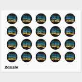 Sticker Rond Bénévole rétro (Feuille)