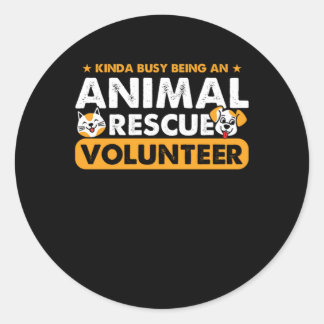 Sticker Rond Bénévoles bénévoles en sauvetage des animaux Ch
