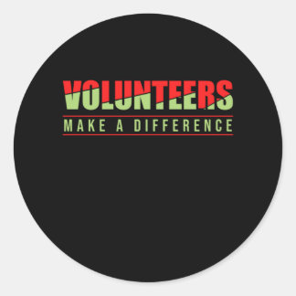 Sticker Rond Bénévoles Faire une différence Secourt bénévole G