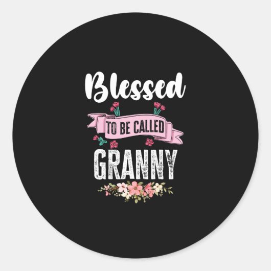 Sticker Rond Béni D'Être Appelé Granny (Devant)