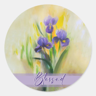 Sticker Rond Béni Iris