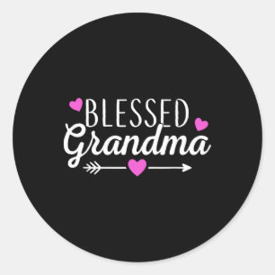 Sticker Rond Bénie Grand-Mère Pour Mignonne Grand-Mère Femmes M