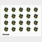 Sticker Rond Benjamin Franklin Clover Saint-Patrick (Feuille)