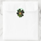 Sticker Rond Benjamin Franklin Clover St Patrick's Day (Sac)