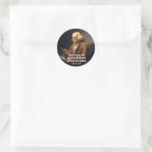 Sticker Rond Benjamin Franklin Quote (Sac)