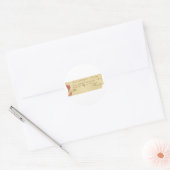 Sticker Rond Benjamin Franklin Signed Check 2 octobre 1787 (Enveloppe)