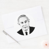 Sticker Rond Benjamin Netanyahu (Enveloppe)