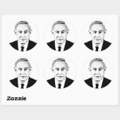 Sticker Rond Benjamin Netanyahu (Feuille)
