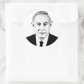 Sticker Rond Benjamin Netanyahu (Sac)