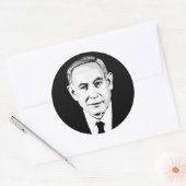 Sticker Rond Benjamin Netanyahu (Enveloppe)