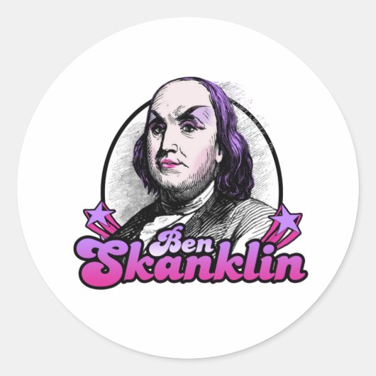 Sticker Rond Benjamin Skanklin (Devant)