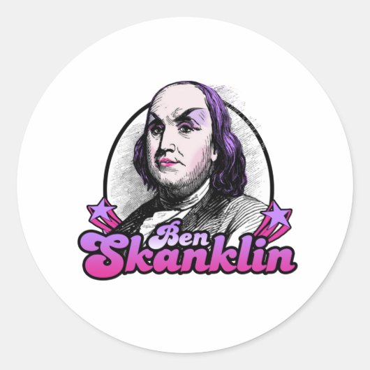 Sticker Rond Benjamin Skanklin (Devant)