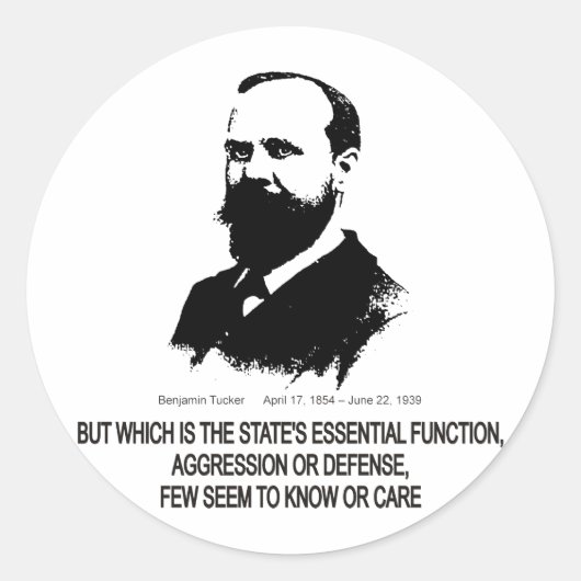 Sticker Rond Benjamin Tucker (Devant)