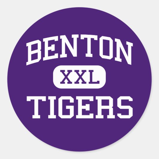 Sticker Rond Benton - Tigers - Lycée - Benton Louisiane (Devant)