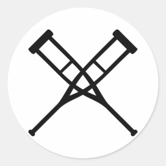 Sticker Rond béquilles croisées