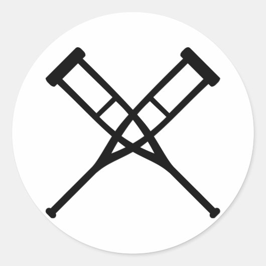 Sticker Rond béquilles croisées (Devant)