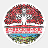 Sticker Rond Berberisch Schweizer Schweiz Baum Wurzel (Devant)
