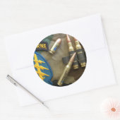 Sticker Rond Bérets verts des forces spéciales Viêt Nam (Enveloppe)