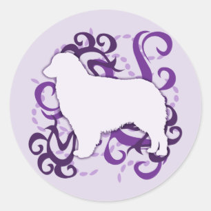 Sticker Rond Berger australien de Purple Swirl