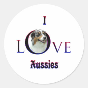 Sticker Rond Berger australien I Love