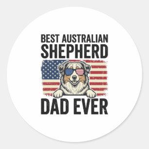 Sticker Rond Berger Australien Papa Patriotique Vintage