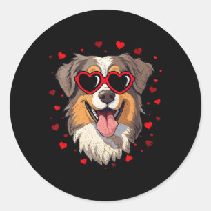 Sticker Rond Berger Australien Saint-Valentin Cœur Amoureux de