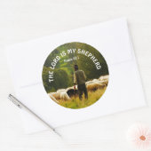 Sticker Rond Berger Surveillant Les Troupeaux De Moutons Classi (Enveloppe)