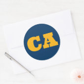 Sticker Rond Berkeley (CA) - Bleu x Or x Blanc (Enveloppe)