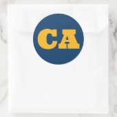 Sticker Rond Berkeley (CA) - Bleu x Or x Blanc (Sac)