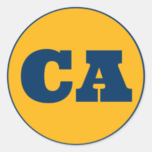 Sticker Rond Berkeley (CA) - Or x bleu