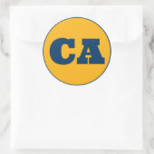 Sticker Rond Berkeley (CA) - Or x bleu (Sac)