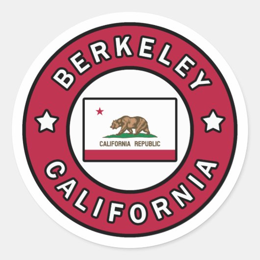 Sticker Rond Berkeley Californie (Devant)