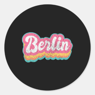 Sticker Rond Berlin Prénom Fille Vintage les années 70 80s Pers