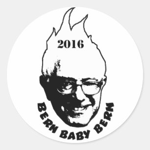 Sticker Rond BERNE BABY BERN - Bernie Sanders 2016