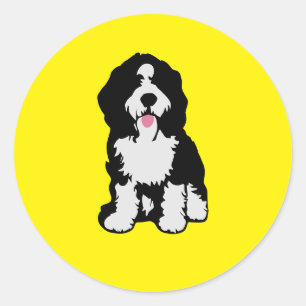 Sticker Rond Bernedoodle