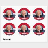 STICKER ROND BERNIE SANDERS 2016 (Feuille)