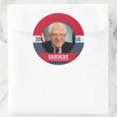 STICKER ROND BERNIE SANDERS 2016 (Sac)