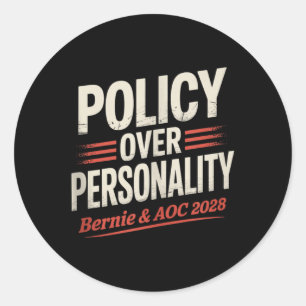 Sticker Rond Bernie Sanders Et Aoc 2028 Pour La Campagne Du Pré