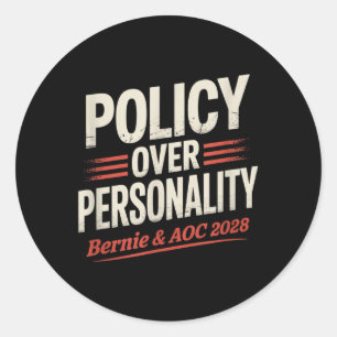 Sticker Rond Bernie Sanders Et Aoc 2028 Pour La Campagne Du Pré