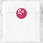 Sticker Rond Berries et Branches Vacances (Sac)