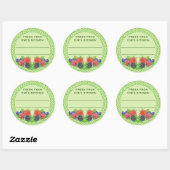 Sticker Rond Berries mélangées avec canne ronde celtique (Feuille)