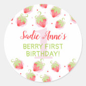 Sticker Rond Berries rouges Berry Sweet Strawberry (Devant)