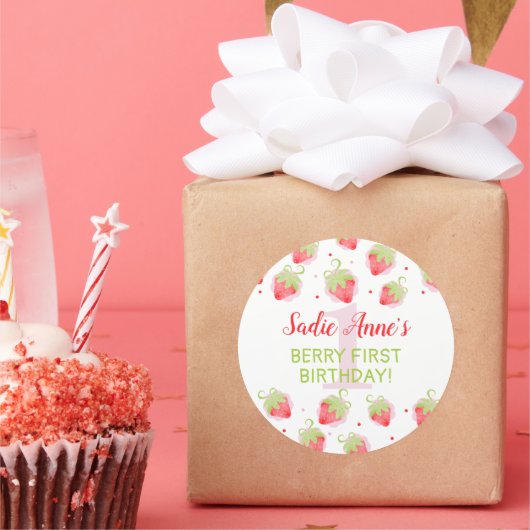 Sticker Rond Berries rouges Berry Sweet Strawberry (Fête)