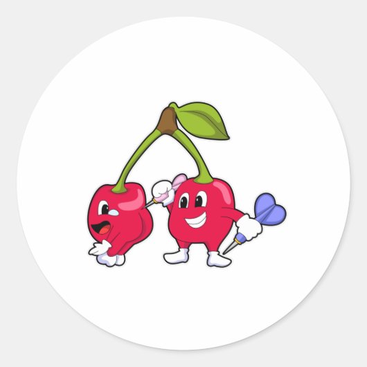 Sticker Rond Berry à Darts avec Dart (Devant)