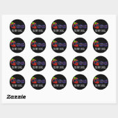 Sticker Rond Berry Cool Funny Strawberry Blueberry Pun Dark BG (Feuille)
