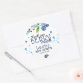 Sticker Rond Berry de bleuets Berry Merci beaucoup (Enveloppe)